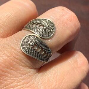 Vintage Sterling Silver Bypass Ring